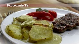 Pieczone ziemniaki z cukinią i cebulą  SkutecznieTv HD [upl. by Enidualc]