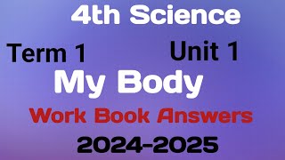 4th std Science term1 unit 1My Bodywork book answers 20242025 [upl. by Andrej]