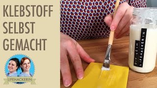 DIY Kleber  ungiftiger Klebstoff  Leim selber machen [upl. by Aveer]