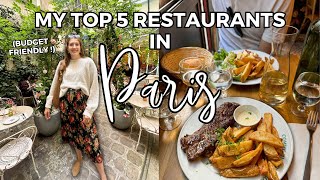 TOP 5 BUDGET FRIENDLY RESTAURANTS IN PARIS with pricing and dish recommendations [upl. by Monah471]