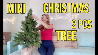 2Pcs Prelit Artificial Mini Christmas Tree  5 Best Christmas Trees On Amazon Budget Trees TUTORIAL [upl. by Strohbehn]