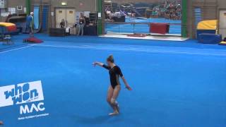 Gymnastics Savannah from Tea Tree Gully shows her moves on the floor [upl. by Rubinstein636]