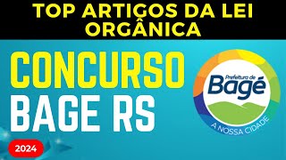 Como a FUNDATEC cobra LEI ORGÂNICA MUNICIPAL 2024 BAGÉ RS [upl. by Lellih]