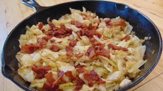 Bacon Fried Cabbage  Southern Fried Cabbage  100 Year Old Recipe  The Hillbilly Kitchen [upl. by Ettenuj957]