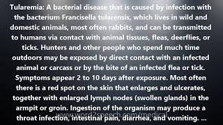 How to pronounce Tularemia [upl. by Brandenburg968]