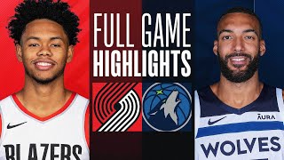 TRAIL BLAZERS at TIMBERWOLVES  FULL GAME HIGHLIGHTS  March 4 2024 [upl. by Aihsemat267]