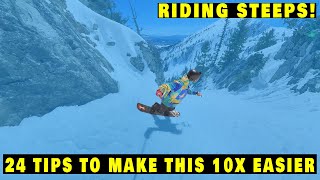 24 Tips For Snowboarding Steep amp High Apline Terrain [upl. by Eidna]