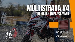 How to Change the Air Filter on a Ducati Multistrada V4S  StepbyStep Tutorial [upl. by Susejedesoj]