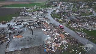 04262024 Minden Iowa  Drone  Destruction of Town  Homes Leveled [upl. by Dorelle]