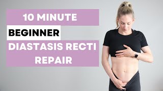 Diastasis Recti Repair Workout  BEGINNER  heal  strengthen your core postpartum [upl. by Ger]