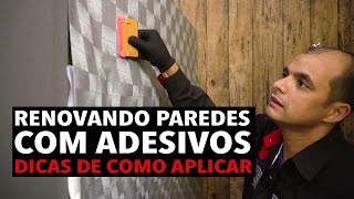 ADESIVANDO PAREDES DO BANHEIRO  Conteúdo do quotRenovando banheiro com Adesivos Parte 2quot [upl. by Emiatej541]