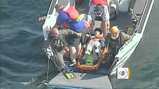 Hydroplane race driver survives scary boat crash [upl. by Gerrilee651]