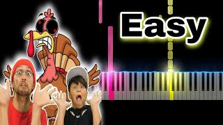 FGTeeV  IM A GURKEY TURKEY feat Mike Bendy Baldi Granny amp Neighbor Song Easy Piano Tutorial [upl. by Ellimac]