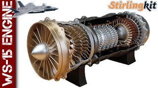 Working WS15 Turbofan Engine  Stirlingkit scale model [upl. by Suired]