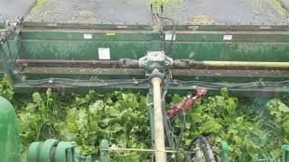 Artsway 1222 beet defoliator John Deere 7200R sugar harvest 2018 [upl. by Gable]