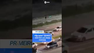 “Pega ladrão” moradores usam laser para alertar motoristas [upl. by Ayaros]