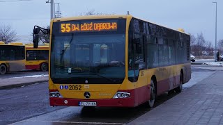 MPK Łódź linia 55 Dw Łódź Dąbrowa  Retkinia Kusocińskiego  Mercedes Conecto 628 LF [upl. by Gifford]