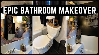 EPIC BATHROOM MAKEOVER FINALE  SMALL RENTER FRIENDLY BATHROOM MAKEOVER  SHYVONNE MELANIE TV [upl. by Ayeka]