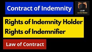 Contract of Indemnity  Rights of Indemnity Holder amp Indemnifier  Engr Advocate Ayaz Noor [upl. by Player365]