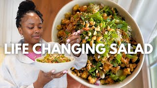 I Could Eat This Salad Every Day  Healthy Vegan Lunch Idea High Protein and High Fiber [upl. by Cheney]