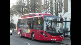 Enviro 200MMC BYD EV Go Ahead London General SEe81 LA19KBX Route 153 Arriving at The Hemingford Arms [upl. by Eleanore388]