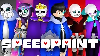 SpeedPaint Alternative Universe Sans Undertale AUs Part 5 Reupload [upl. by Yssenhguahs367]