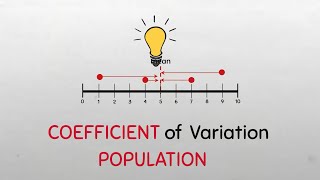 Statistics  Coefficient of Variation for a population  Measures of Dispersion [upl. by Acinomal]