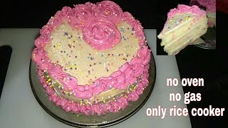 How to make fan fetti cake Cake tutorial Sponge cakecake without oven and gas Birthday cake [upl. by Holloway]