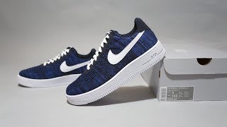 Nike Air Force 1 Flyknit 20 college navy AV3042400 [upl. by Nyladgam]