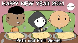 Happy New Year 2021  Pete and Putt Series  Cartoon  short stories  OCCHAV [upl. by Ikkir]