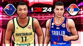 AUSTRALIA vs SRBIJA  NBA 2K24 [upl. by Lenahc]