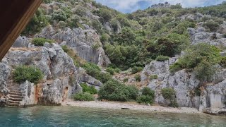 Boat Trip to Sunken City Ruins from Kekova Island [upl. by Orenid]