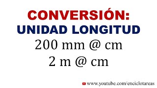 CONVERSION DE UNIDADES DE LONGITUD m cm mm km mi ft [upl. by Durrej841]