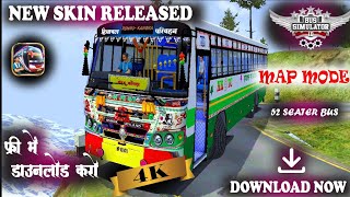 New hrtc bus skin released  Bussid skin  ksrtc bs6 skin  bus simulator Indonesia [upl. by Mil]