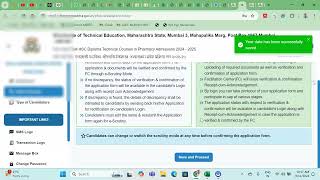 D Pharmacy Admission 2024 How to Apply Online Live Demo [upl. by Erdrich878]