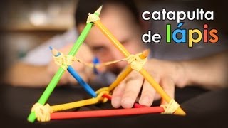 CATAPULTA de lápis brinquedo [upl. by Eirhtug]