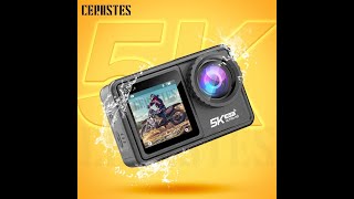 CERASTES Action Camera 5K 4K 60FPS EIS Video with Optional Filter Lens 48MP Zoom 1080P Webcam Vlog W [upl. by Audrey83]