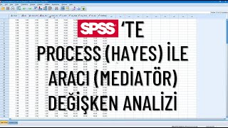 SPSSte Hayes Process Yöntemi İle Aracı Mediatör Değişken Analizi [upl. by Trinidad]