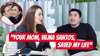 LUIS LISTENS TO CLAUDINE BARRETTO Your Mom Vilma Santos saved my life  Luis Manzano [upl. by Meyeroff578]