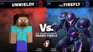 UnWieldy Steve Vs firefly Dark Samus Grand Finals FSC Smash Assimilation [upl. by Mailand533]