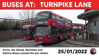 London buses at Turnpike Lane 25012022 [upl. by Athey]