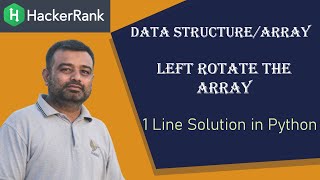 Hackerrank  Left Rotate  One line solution in Python [upl. by Anastos]