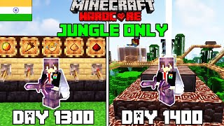 I Survived 1400 Days in Jungle Only World in Minecraft Hardcorehindi [upl. by Rehpotsihc]