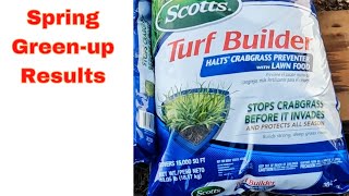 Scotts Halts Crabgrass Preventer with Lawn Food Greenup Results [upl. by Kacie325]