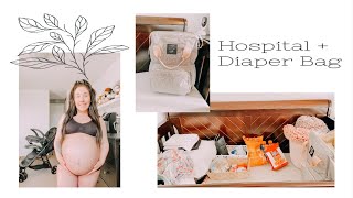 Packing Our Hospital  Diaper Bag 37 Weeks  First Time Mom [upl. by Ott]