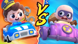 Little Police Chases Thief  Police Car  Learn Colors  Kids Songs  Neos World  BabyBus [upl. by Eemak]