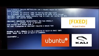 initramfs problem in ubuntu and kali during booting [upl. by Peacock]