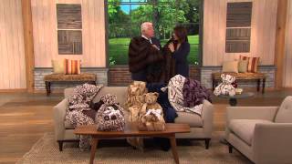 Dennis Basso Oversized Faux Fur Throw w Signature Teddy Bear with Sandra Bennett [upl. by Pavia30]