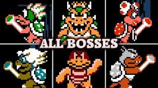 Super Mario Bros 3  All Boss Fights amp Ending No Damage [upl. by Tann679]