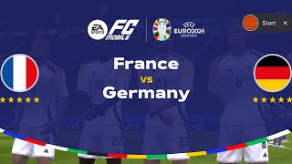 SEMIFINAL EURO GERMANY VS FRANCE GAMEPLAY UEFA EURO 2024 GAMEPLAY IN FC MOBILE [upl. by Nahguav]